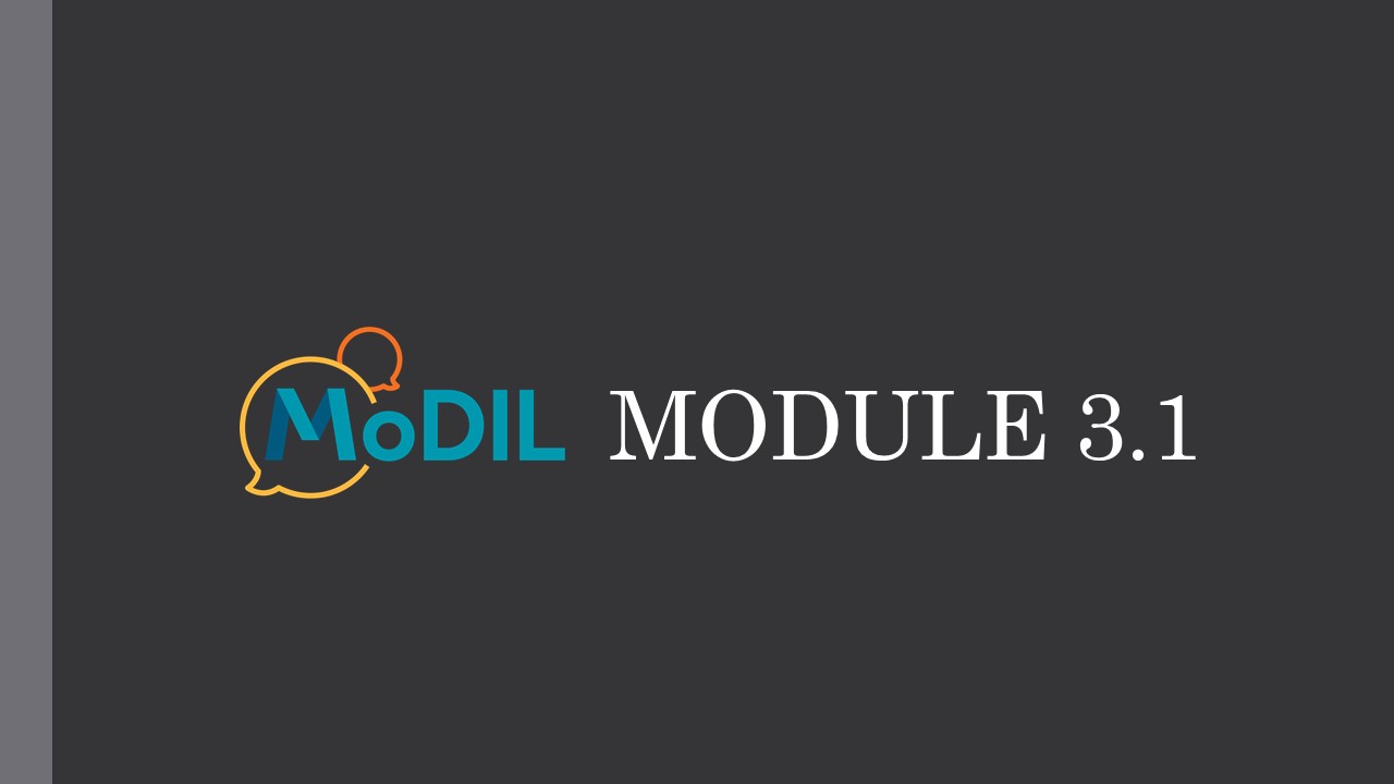 Module 3.1 : Langage et TDL